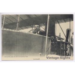 Aviation: French Pioneer Aviator Louis Gaudart Voisin Biplane (Vintage PC 1910s)