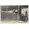 Aviation: French Pioneer Aviator Louis Gaudart Voisin Biplane (Vintage PC 1910s)