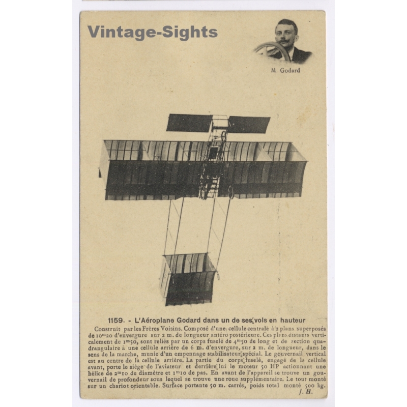 Aviation: Godard Voisin Biplane Technical Description / J.Hauser (Vintage PC 1910s)