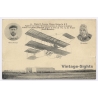 Aviation: Henry Farman Biplane Wynmalen Paris Bruxelles Issy Les Moulineaux (Vintage PC 1910)
