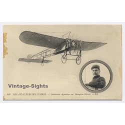 Aviation: Military Aviator Lieutenant Aquaviva Bleriot Monoplane (Vintage PC 1912)