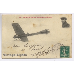 Aviation: Hubert Latham Antoinette Monoplane Belleyme Postmarked (Vintage PC 1910)