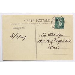 Aviation: Henry Farman Triplane Camp De Chalons Mourmelon Postmarked (Vintage PC 1909)