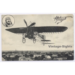 Aviation: Louis Bleriot XI Monoplane Budapest (Vintage PC 1909)