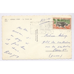 Ivory Coast: Afrique Noire La Toilette de Bébé Tribal Scars Ethnic (Vintage RPPC 1963)