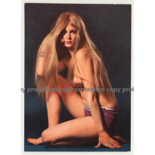 Nude Showgirl Brigitte / Akt-Studio X - Kurfürstendamm (Vintage PC Berlin 1960s)