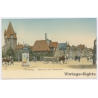 Nürnberg / Germany: Färberthor Färberstrasse Horse Carriage (Vintage PC Litho 1903)
