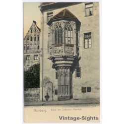 Nürnberg / Germany: Erker am Sebaldus Pfarrhof Gothic Bay Window (Vintage PC Litho 1903)