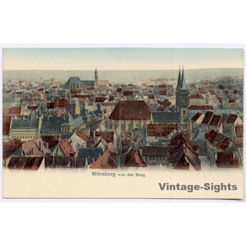 Nürnberg / Germany: Von Der Burg Panorama (Vintage PC Litho 1904)