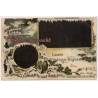 Luzern (Lucerne) / Switzerland: Gruss aus der Silvesternacht (Vintage Hold to Light PC 1898)