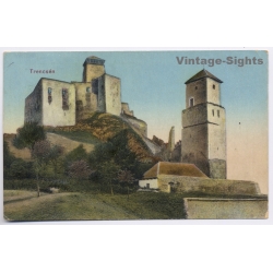 Trencin (Trencsen) / Slovakia: Medieval Castle Ruins (Vintage PC 1916)