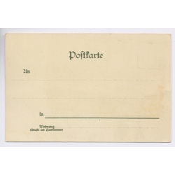 Bad Reichenhall / Germany: Artistic Alpine Panorama View Goats (Vintage PC Litho 1900s)