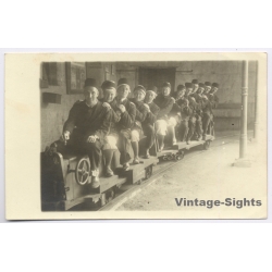 Berchtesgaden / Germany: Salt Mine Train Ride Salzbergwerk (Vintage RPPC 1930s)