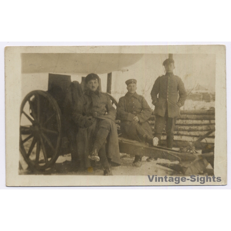 WWI German Feldpost: Artillery Soldiers In Russia Cannon Gun 88 Infanterie Division (Vintage RPPC 1916)