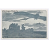 WWI: German Air Force Aviation Etrich Taube Reconnaissance Propaganda (Vintage PC ~1910s)