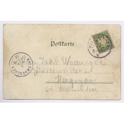 Regensburg / Germany: Walhalla Temple Donorstauf (Vintage PC Litho 1901)