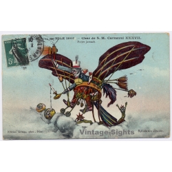 Nice / France: Carnival Char De Sm Carnaval XXXVII Aviation (Vintage PC 1909)