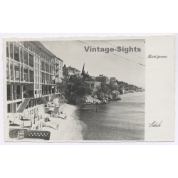 Susak - Rijeka / Croatia: Hotel Jadran Coastline Sea View Modernist Architecture (Vintage RPPC ~1930s)