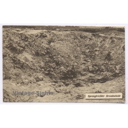 Broodseinde - Ypres / Belgium: WWI Mine Crater Spengtrichter (Vintage PC 1917)