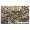 Belgium: WWI German Army Regiment Command Bunker Dugout Trench Warfare 4th Army (Vintage PC 1910s)