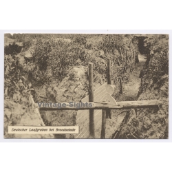 Broodseinde - Ypres / Belgium: WWI German Communication Trench 4th (Vintage PC 1917)