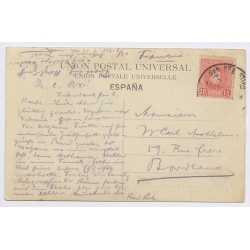 San Sebastian / Spain: Buen Pastor Cathedral Street Scene Train Incident (Vintage PC 1910)