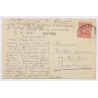 San Sebastian / Spain: Buen Pastor Cathedral Street Scene Train Incident (Vintage PC 1910)