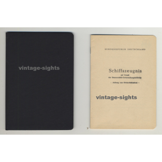 Original Blanko Schiffszeugnis BRD / Binnenschifffahrt - Vintage Blank Ship Certificate Germany