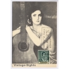 Spain: Julio Romero De Torres Niña De La Guitarra - First Day Cancellation Maximum Card (Vintage PC 1965)