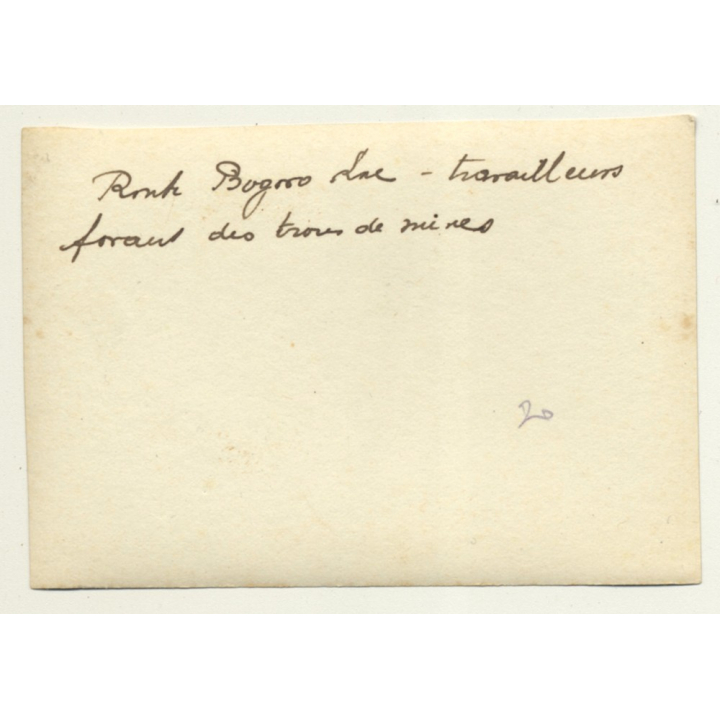 Congo-Belge: Indigenous Mine Workers / Bogoro (Vintage Photo B/W ~1930s)