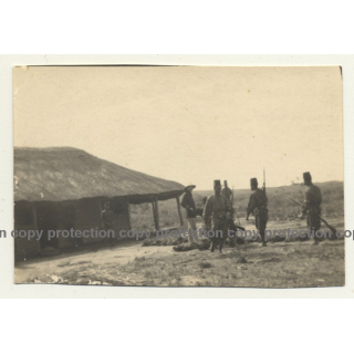 Congo-Belge: Colonial Master & Force Publique Soldiers *2 / Bogoro (Vintage Photo B/W ~1930s)