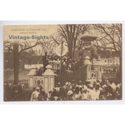 Carnaval de Chalon 1924 / France: Concert Radiola Float Bourgeois King Pinard (Vintage PC)