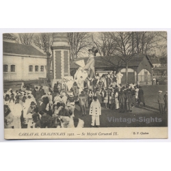 Carnaval Chalonnais 1922 / France: Sa Majeste Carnaval IX Float Soller Mallorca (Vintage PC)