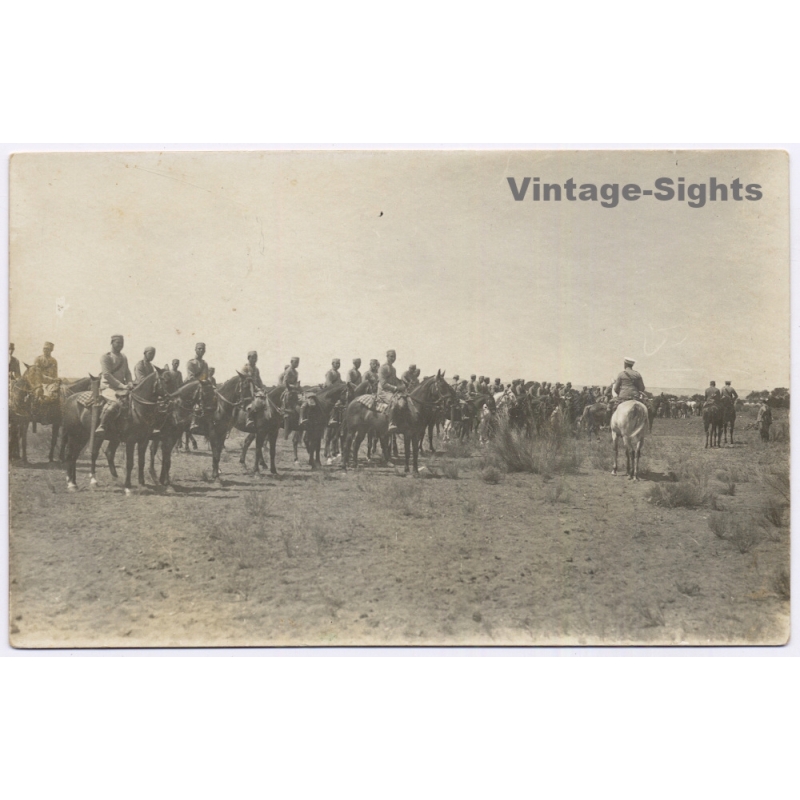Morocco Rif War: Spanish Cavalry Army Soldiers Horses Africa (Vintage RPPC 1920s)