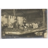 France: Les Halles Covered Food Market Stall Vendors Fruits Marché (Vintage RPPC 1900s/1910s)