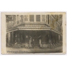 Paris / France: Corner Brasserie Rue Lamarck Café Terrace Waiter (Vintage RPPC 1920s)
