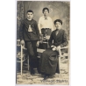 Soller / Mallorca: Family Frontera Portrait Sailor Suit Archive F Oliver (Vintage RPPC ~1920s)