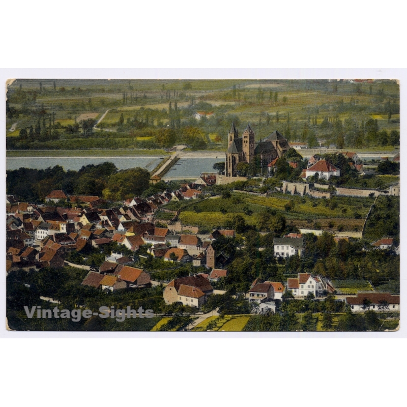 Breisach am Rhein / Germany: Aerial Bird-Eye View St.Stephan WWI Feldpost (Vintage PC 1915)