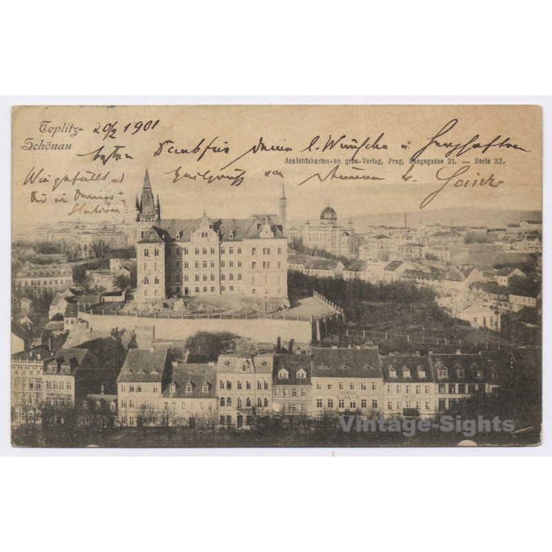 Teplitz-Schönau - Bohemia / Czechia: Castle Palace View (Vintage PC 1901)
