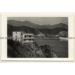 Santa Marta / Columbia: Restaurant On Cliff / M.S. Bremerhaven (Vintage RPPC Gutierrez 1959)