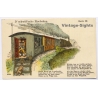 Germany: Schwäbische Eisenbahn Karte III Railroad Train Goat (Vintage PC Litho ~1910s)