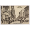 Faenza / Italy: Corso Mazzini Street Kiosk Animation Morini (Vintage PC ~1910s/1920s)