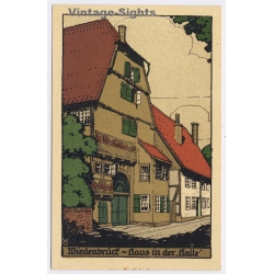 Wiedenbrück / Germany: Haus In Der Halle Timbered House (Vintage PC Art Litho 1910s)