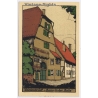 Wiedenbrück / Germany: Haus In Der Halle Timbered House (Vintage PC Art Litho 1910s)