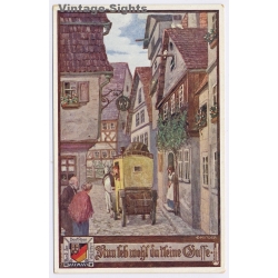 Ernst Kutzer: Nun Leb Wohl Du Kleine Gasse Stagecoach (Vintage Artist PC 1910s)
