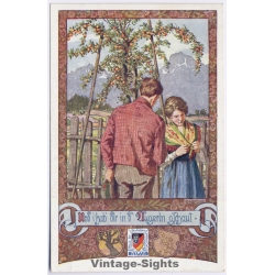 Ernst Kutzer: Und I Had Dir In D'Augerln Gschaut Austria (Vintage Artist PC 1910s)