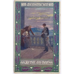 Ernst Kutzer: Die Eiserne Zeit Er Fiel Als Held Soldier VDA (Vintage Artist PC 1910s)