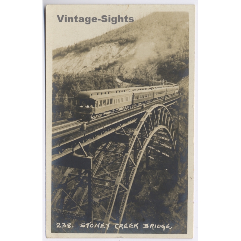 Canada: Stoney Creek Bridge Canadian Pacific Railway (Vintage PC 1920s/1930s)