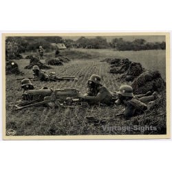 Germany: Unsere Reichswehr MG08 Machine Gun Gas Masks (Vintage PC 1920s)