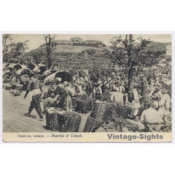 Skopje / North Macedonia: Uskup Market Square Serbia Occupation(Vintage PC 1915)